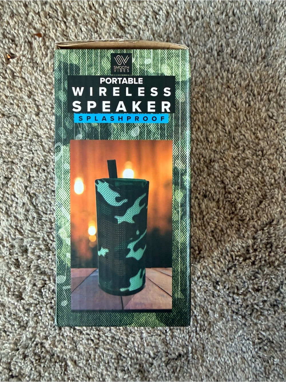 Smooth Vibes Camouflage Wireless Portable Bluetooth Speaker NIB Splashproof